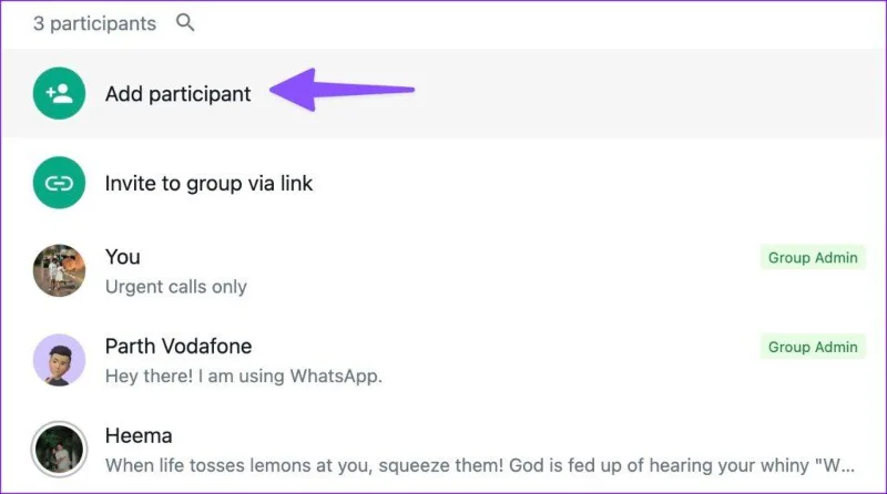 Come aggiungere qualcuno alla chat di WhatsApp