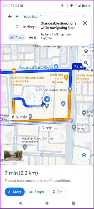 Come utilizzare le indicazioni stradali visualizzabili su Google Maps