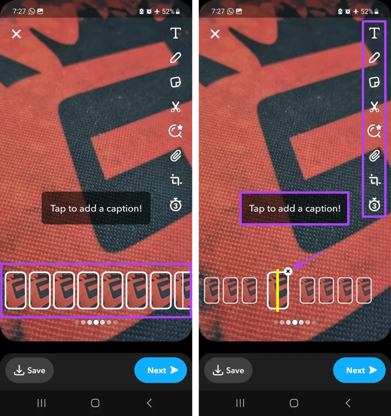 Comment ajouter des photos de pellicule à l'histoire de Snapchat