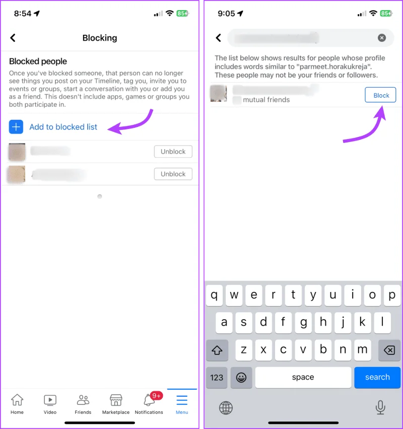 Comment bloquer quelqu'un qui vous a bloqué sur Facebook