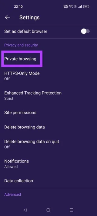 Schermafbeeldingen maken in de incognitomodus op Android