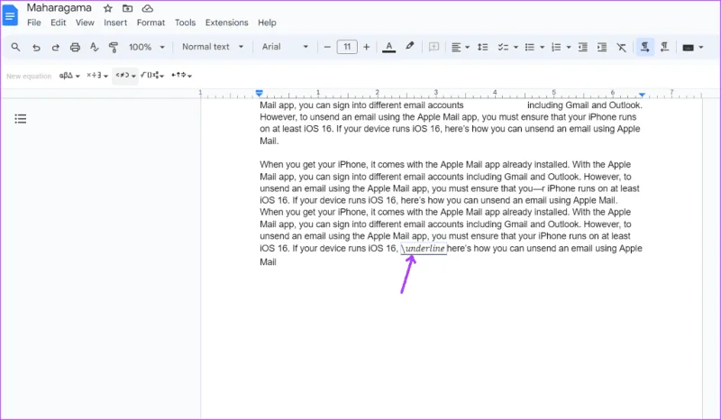 3 meilleures façons de souligner deux fois le texte dans Google Docs