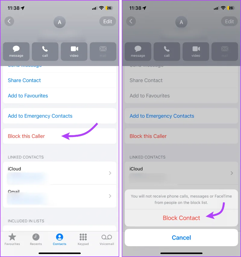 Wat er gebeurt als u iemand op een iPhone blokkeert