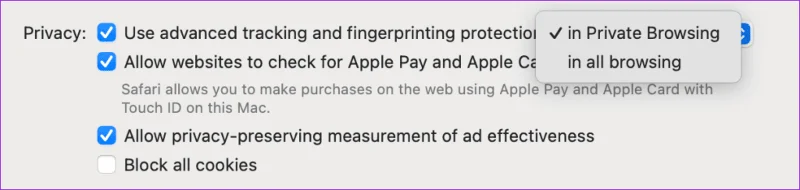 Come eliminare i tracker dei siti Web da Safari