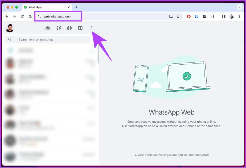 WhatsApp Web instellingen