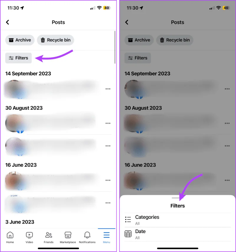 Comment masquer toutes les publications sur Facebook du public ou des amis
