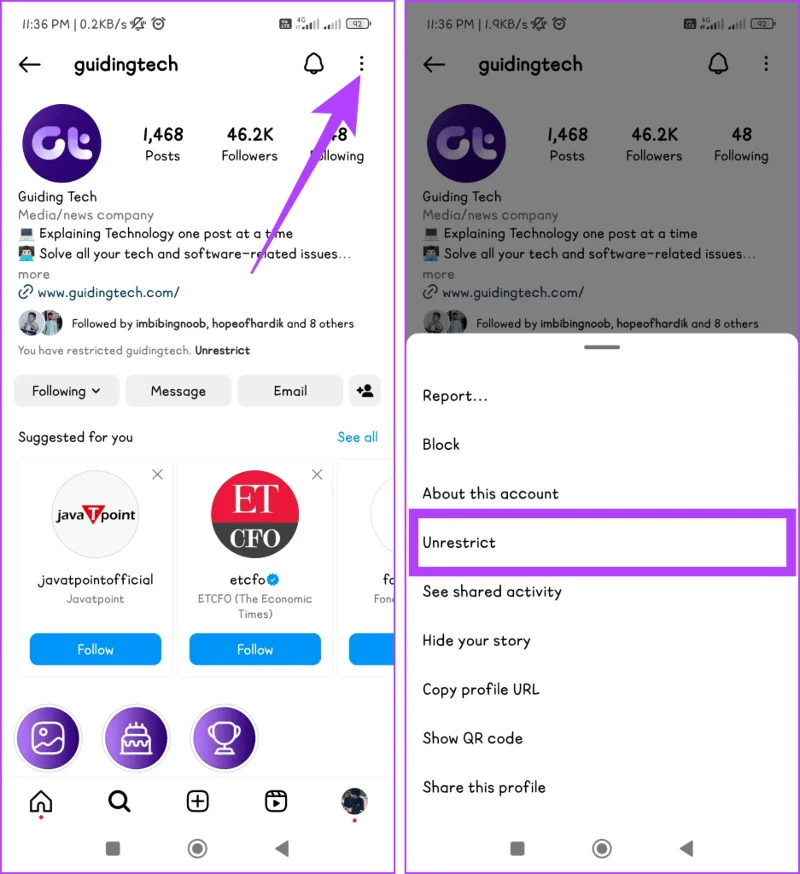 7 correzioni per "Impossibile contattare gli account disabilitati" su Instagram