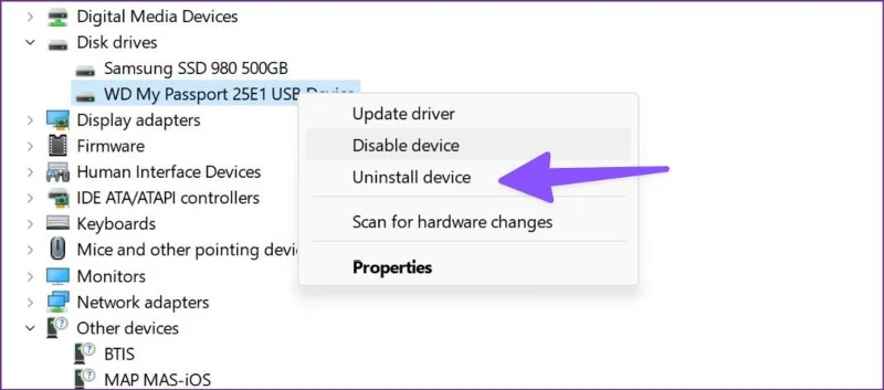 9 meilleures façons de réparer le disque dur externe qui n’apparaît pas dans Windows 11