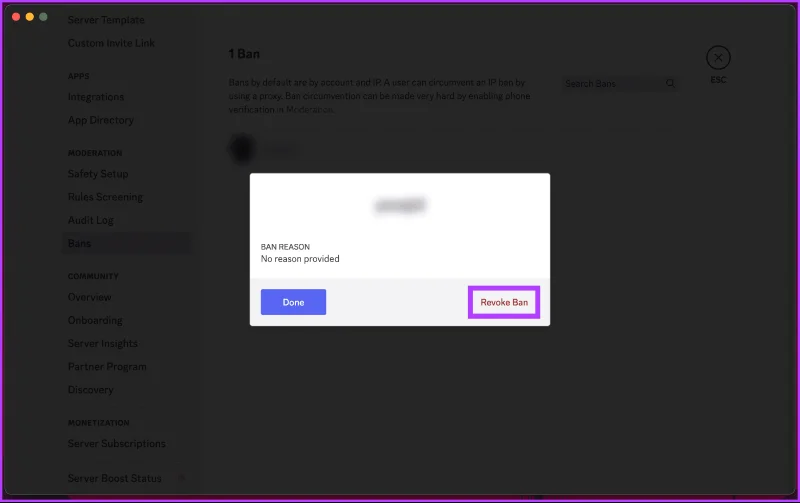 Come bannare o sbloccare qualcuno su Discord