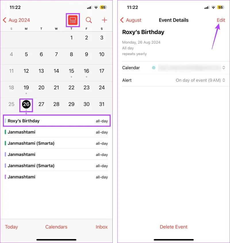 Hoe u verjaardagen kunt toevoegen en bekijken in de iPhone-agenda