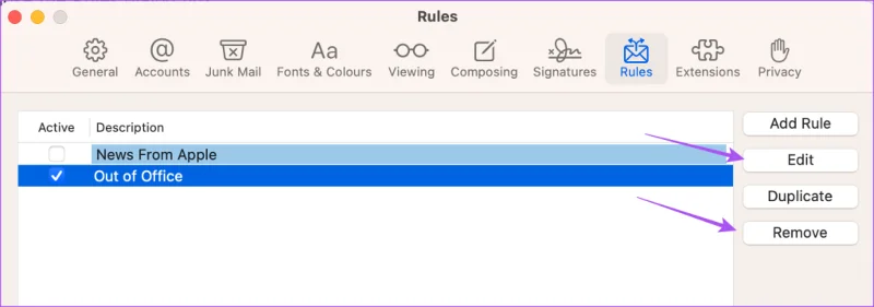 Comment configurer un message d'absence du bureau dans l'application Mail sur Mac