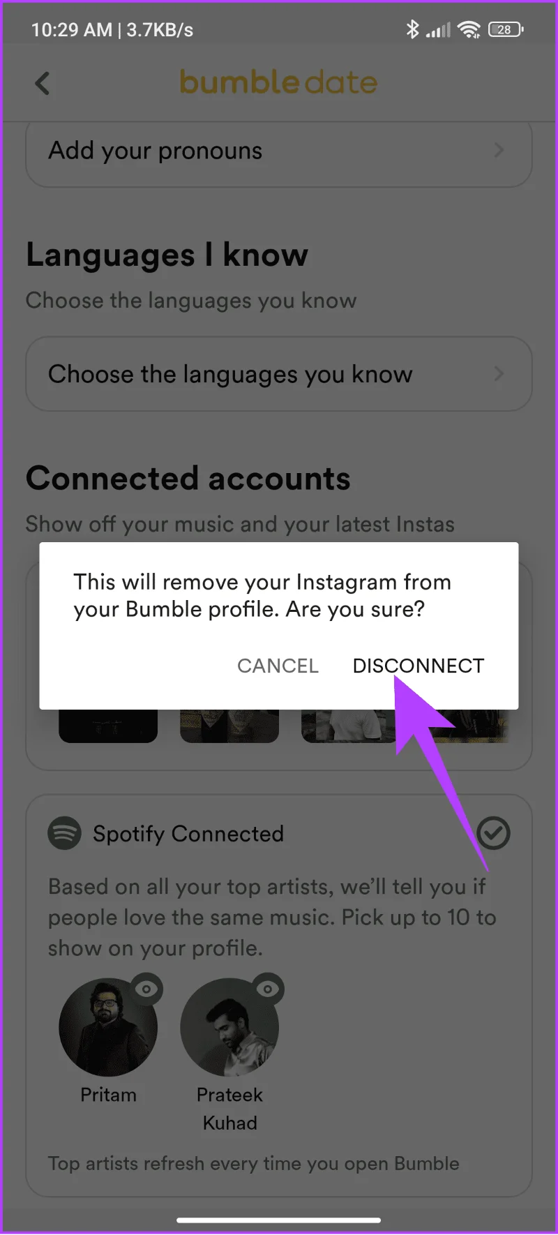 Come reimpostare Bumble: Mi piace, passaggi e account