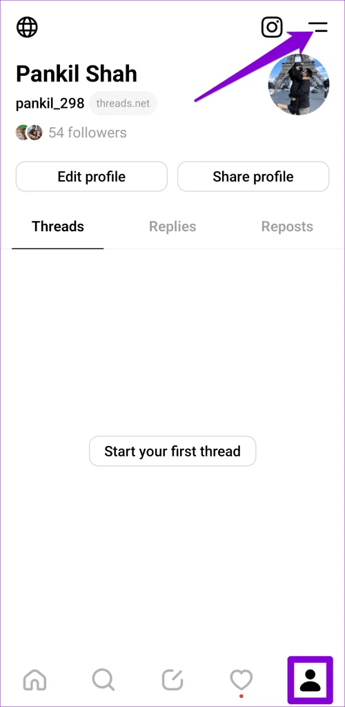 Come smettere di vedere post e notifiche dei thread su Instagram