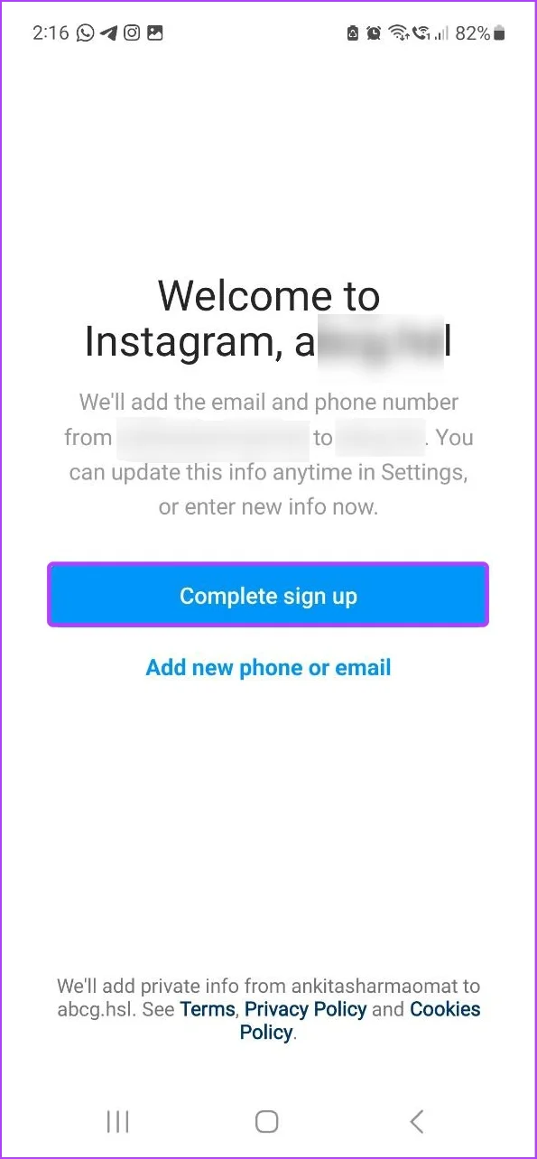 Pourquoi ne puis-je pas créer un compte Instagram