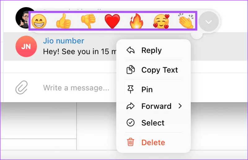 Comment utiliser les réactions aux messages dans Telegram sur mobile et ordinateur de bureau
