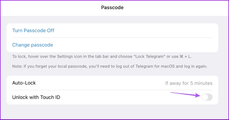 Come bloccare Telegram utilizzando il passcode su dispositivo mobile e desktop