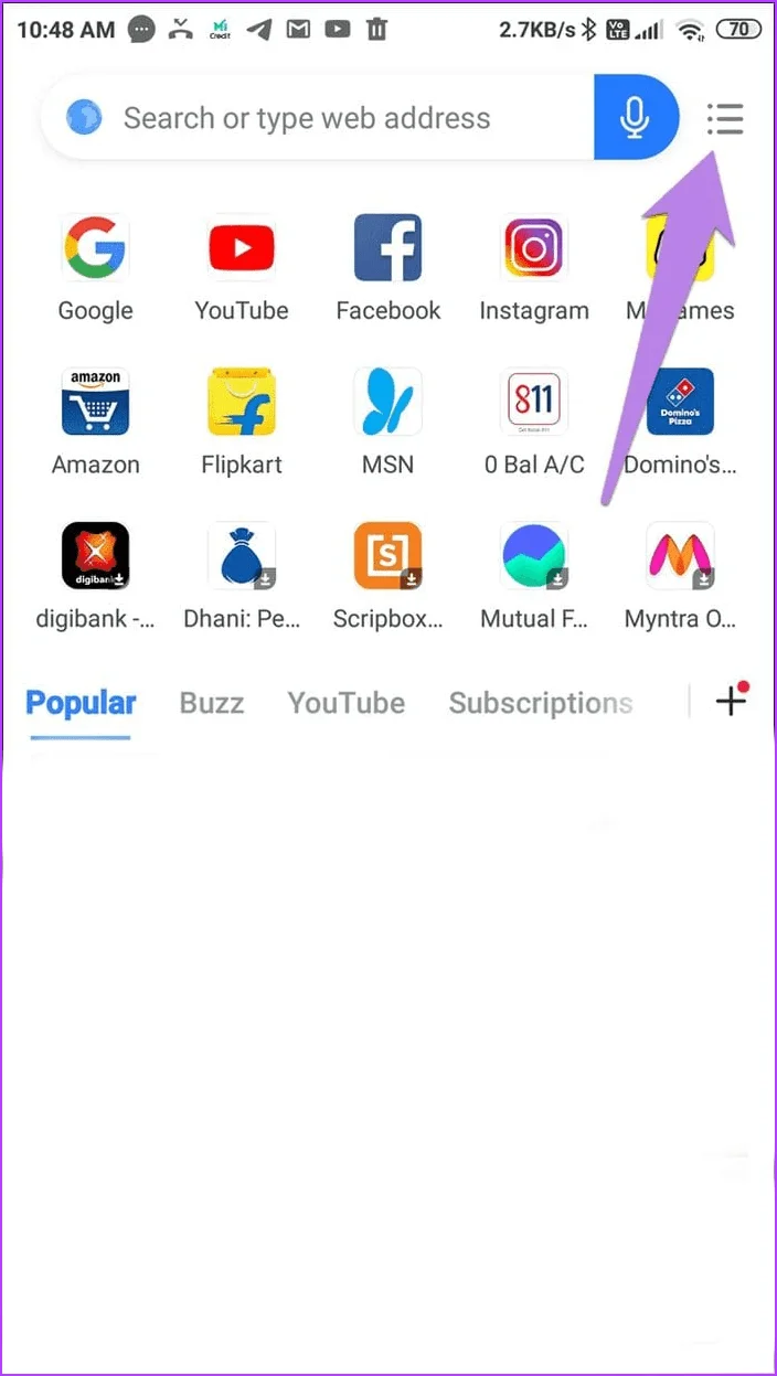 Come rimuovere Mi Browser dal gesto di scorrimento verso l'alto e disattivare l'app