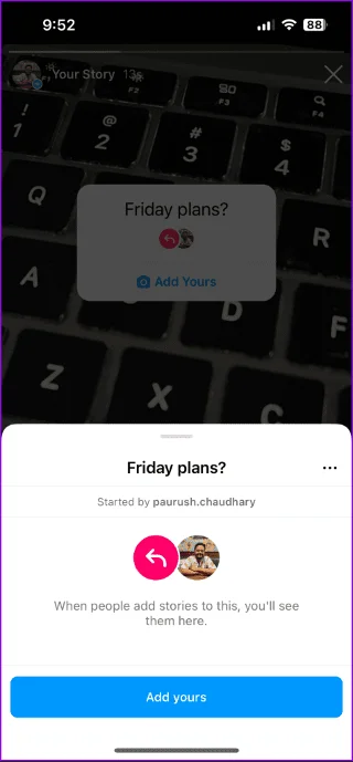Comment utiliser l'autocollant «&nbsp;Ajouter le vôtre&nbsp;» sur une histoire Instagram