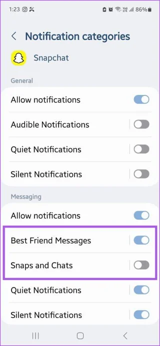 Come modificare il suono delle notifiche di Snapchat