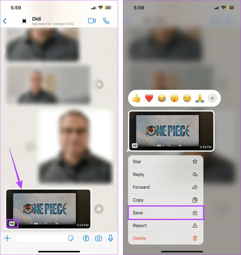 Hoe HD-foto's en -video's in WhatsApp te verzenden