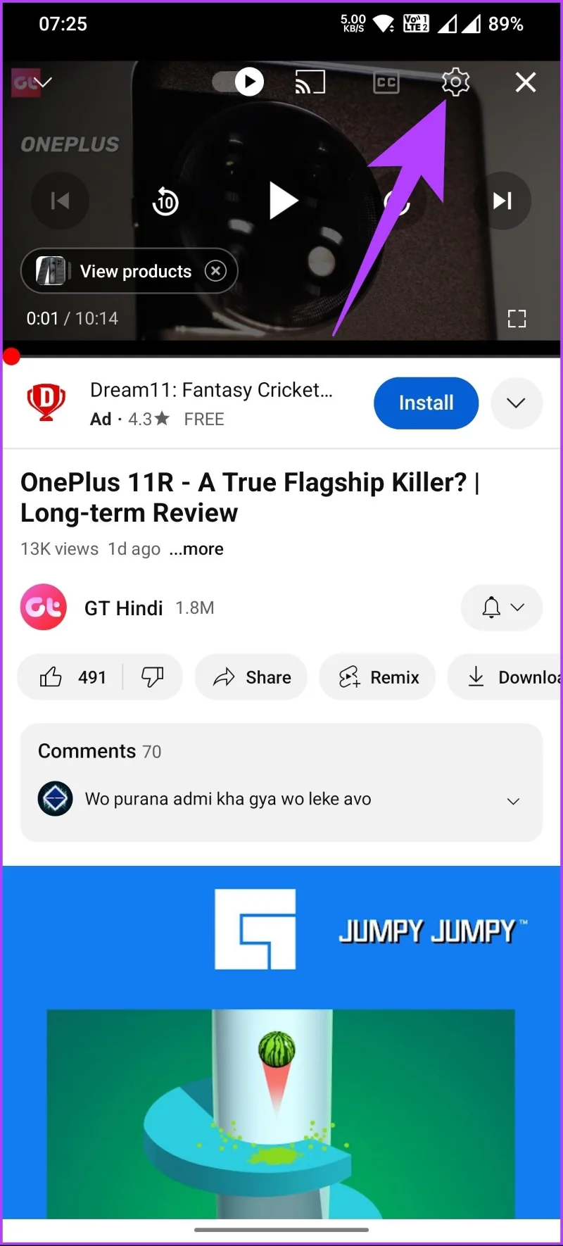 Come andare fotogramma per fotogramma su YouTube su desktop e dispositivi mobili