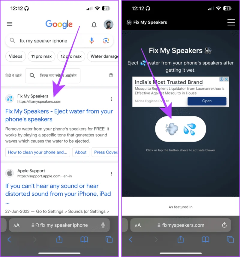 6 manieren om water uit de iPhone te werpen