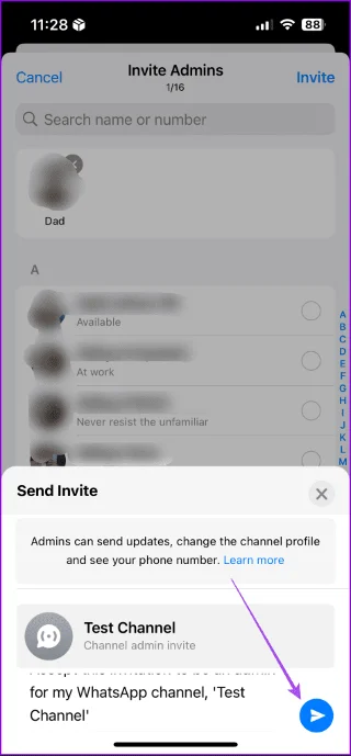 Comment ajouter plusieurs administrateurs aux canaux WhatsApp
