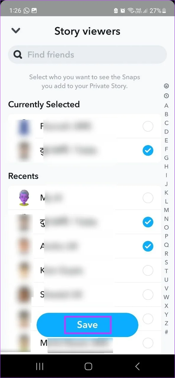 Puoi rimuoverti da una storia privata su Snapchat