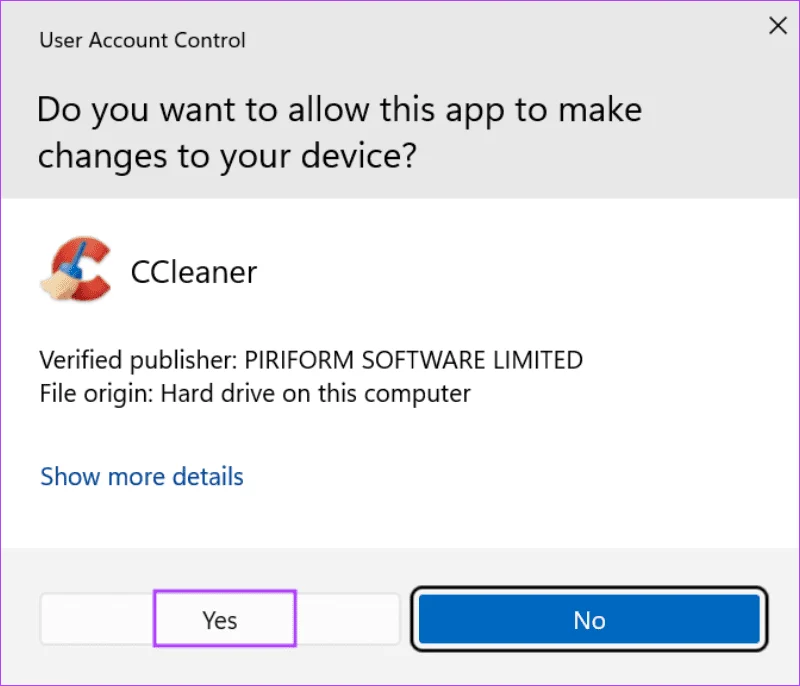 Las 7 formas principales de arreglar que CCleaner no funcione en Windows 11