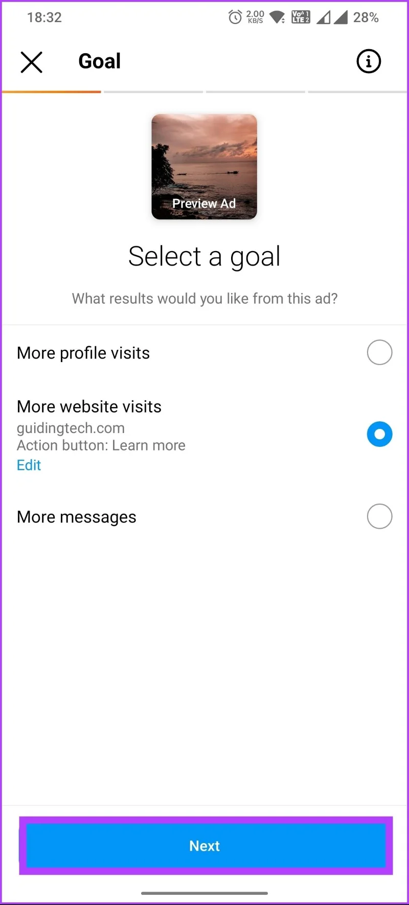 Comment ajouter un lien vers l'histoire et les publications Instagram
