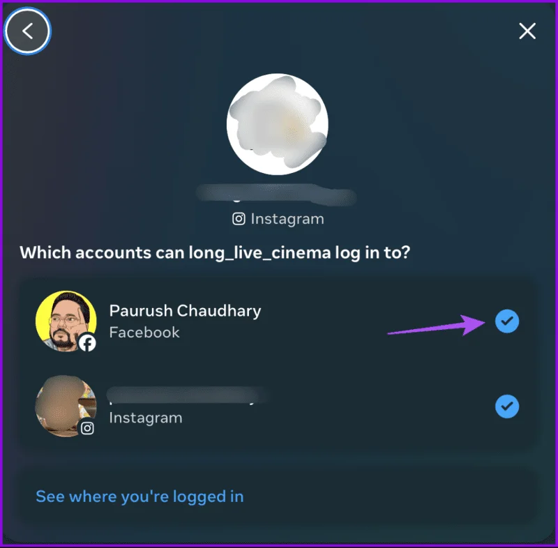 Come accedere a Facebook con Instagram