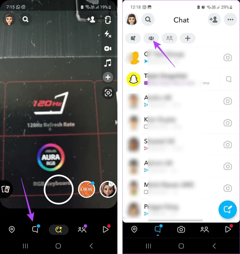 كيفية رؤية الأصدقاء المحذوفين على سناب شات