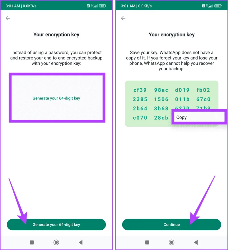 Comment activer ou désactiver le cryptage de bout en bout pour la sauvegarde des discussions WhatsApp