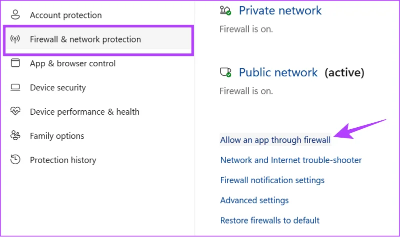 Configuración del firewall