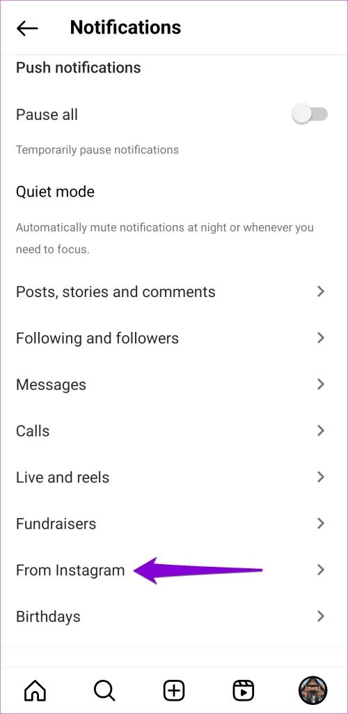 Come smettere di vedere post e notifiche dei thread su Instagram