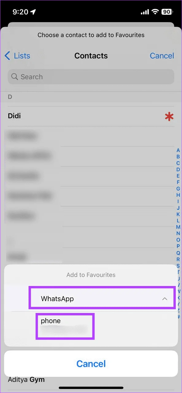 Cómo agregar o eliminar contactos de favoritos en iPhone