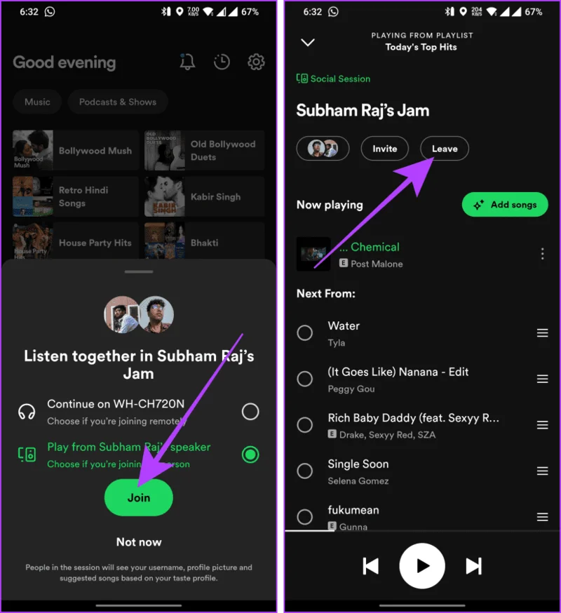 Come avviare una jam session su Spotify con gli amici
