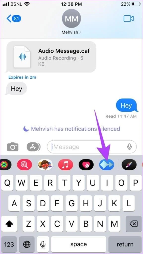 Een spraakbericht verzenden op de iPhone (iOS 17 bijgewerkt)
