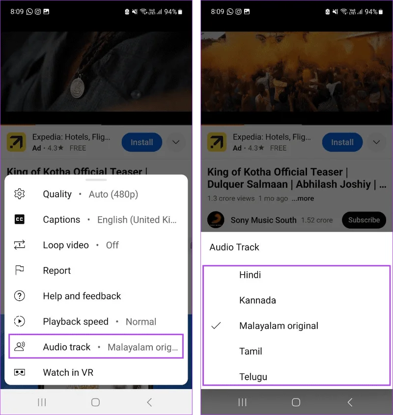 Come utilizzare la funzione multitraccia audio di YouTube