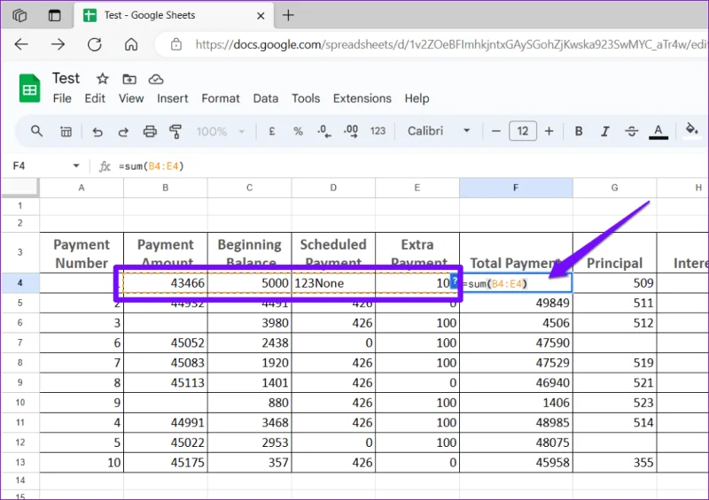 4 modi per correggere le formule che non funzionano in Fogli Google