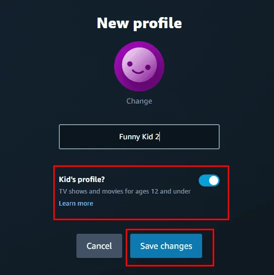 Ustawienie profilu Amazon Prime Video dla dzieci