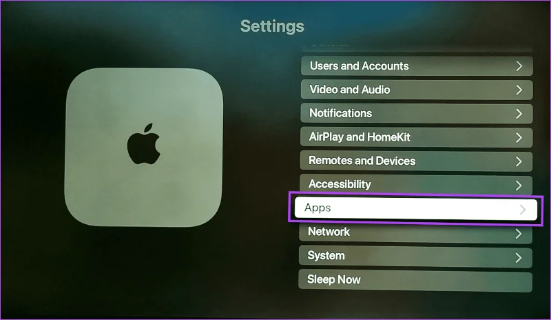 Come aggiornare il software e le app di Apple TV