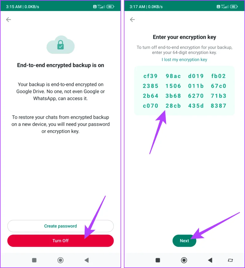 Comment activer ou désactiver le cryptage de bout en bout pour la sauvegarde des discussions WhatsApp