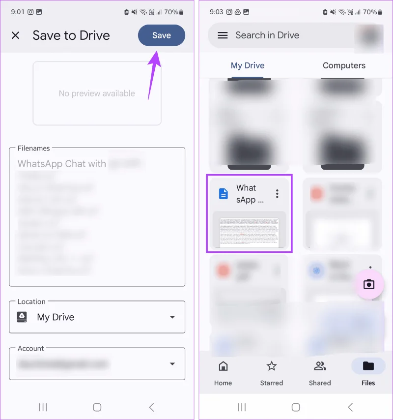 Come vedere il primo messaggio su WhatsApp senza scorrere