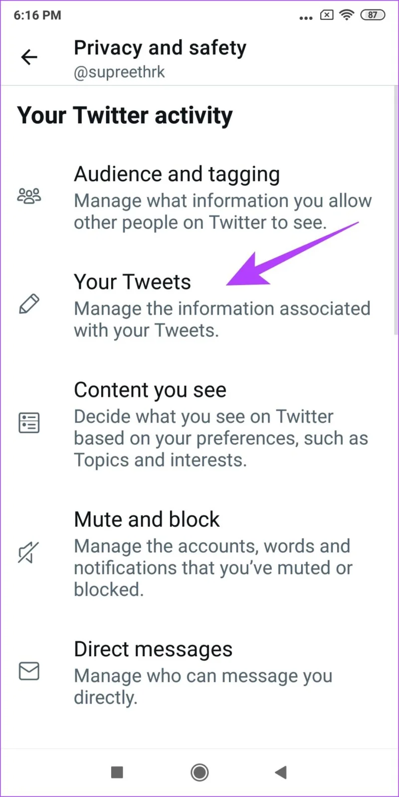 วิธีดูเนื้อหาที่ละเอียดอ่อนบน Twitter