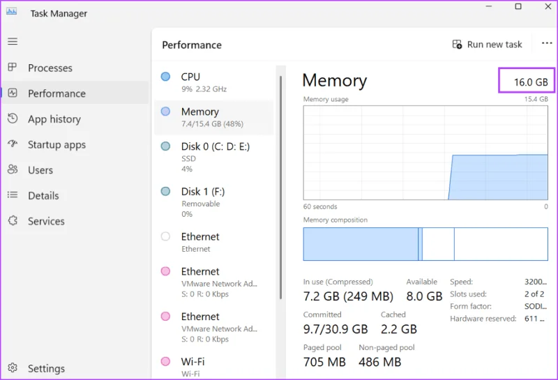 Las 5 mejores formas de comprobar el tipo de RAM en una PC con Windows 10 y Windows 11