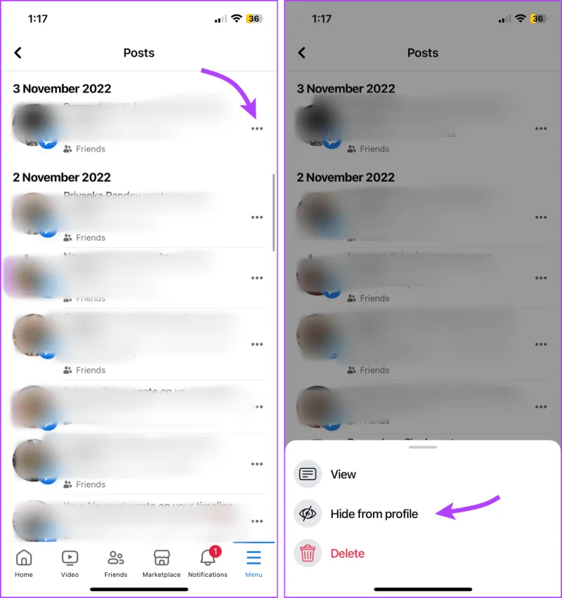 Comment masquer toutes les publications sur Facebook du public ou des amis