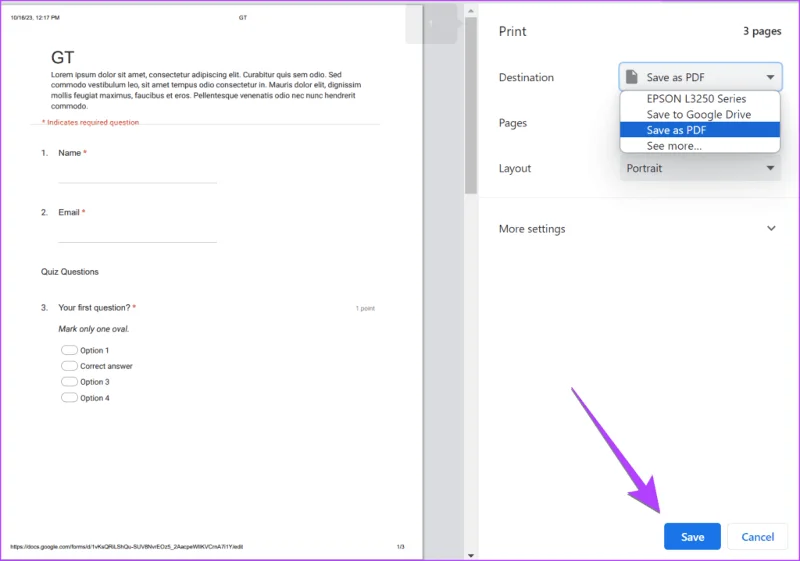 如何將 Google 表單轉換為 PDF、Google 文件或 Word