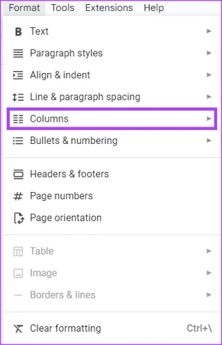 Come creare e modificare colonne di testo in Google Documenti