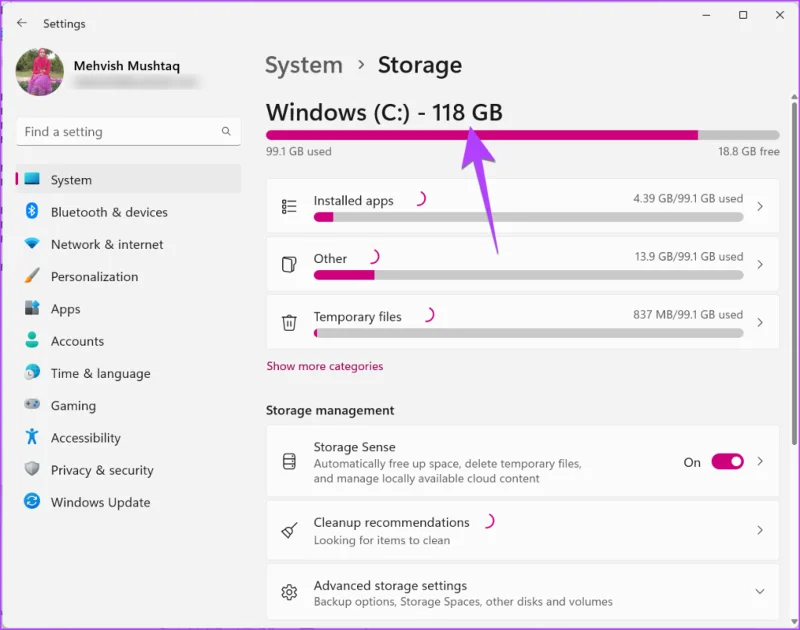 6 façons de vérifier le stockage total d'un ordinateur portable ou d'un PC Windows